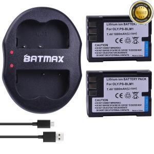 2Pcs PS-BLM1 PS 배터리 + USB 듀얼 충전기 올림푸스 E-300