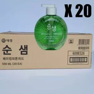 강한세척 애경 순샘 베이킹피톤치드 용기형 500ml 20개(1box)