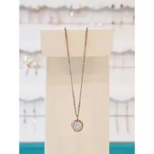 [하프클럽/] 세이브존01 선물박스 폴인러브 다이아 5부 써지컬스틸 목걸이 ss