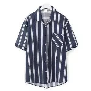 [엠엔씨][MNC] 배색두줄 오픈 반팔셔츠 (MDSS282MS)