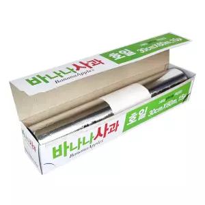 바나나사과 호일 대용량 30cmX60m 1개 알루미늄 쿠킹호일 김밥포장지 은박지 음식 식품 바사