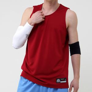 (버저비터) 농구 져지 무지 나시 솔리드 민소매 트레이닝 베스켓볼 농구복 저지 U-neck 와인