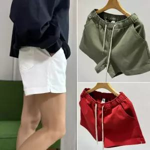 26ss 옷걸이표 트임반바지 여성 반바지 밴딩 면스판