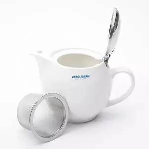 제로재팬 티포트 라운드 450ml 화이트 (BBN-02WH) 도자기 티팟세트