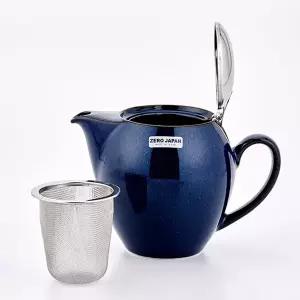 제로재팬 티포트 라운드 580ml 진스블루 (BBN-03JB) 도자기 티팟세트