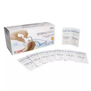 렌즈클리닝 일회용 항균티슈 액정 안경닦이 클리너 200매