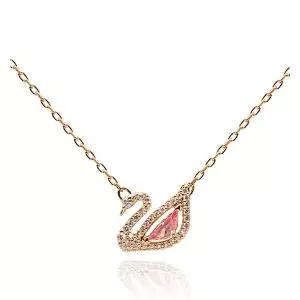 [스와로브스키] 5469989 Swan Dazzling 스완 핑크 목걸이