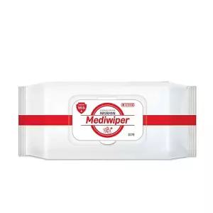 [오피스스쿨] 메디와이퍼 살균물티슈 80매 캡형 99.9% 살균효과 민감한 피부에도 안전 티슈형 대용량 소독티슈 살균티슈