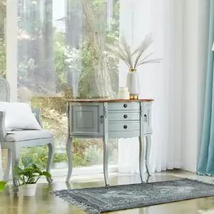 [퍼니프랑] 수입 유럽형 빈티지 엔틱가구 RG 46 반달 그레이 화장대 콘솔