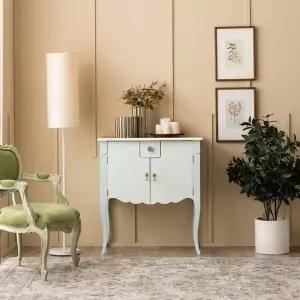 [퍼니프랑] 수입 유럽형 빈티지 엔틱가구 RG 45 큐티 블루 화장대 콘솔