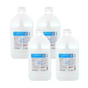 그린제약 에탄올 4L x 4개 알콜83% 공간소독 보건소 학교 소독제