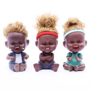 [쓰리몰] 3P세트 그때 그 시절 추억의 못난이 인형 저금통 헤어밴드 장식품 인테리어소품 집들이선물