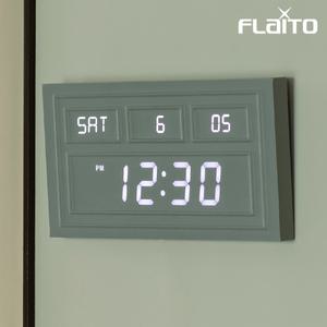 플라이토 웨인스코팅 인테리어 LED 벽시계 38cm / 구매평이벤트