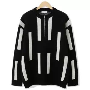 [엠엔씨][MNC] 스틱라운드 반집업 니트 (MDKN667BA)