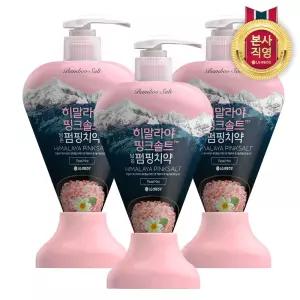 죽염 히말라야 핑크솔트 펌핑치약 플로럴 285g x 3개