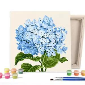 아트박스 아이러브페인팅 DIY캔버스형 그림그리기 25x25cm 블루수국