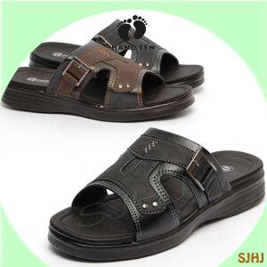 행텐	캐빈 남성 슬리퍼/블랙, 브라운/클래식/편한 슬리퍼/부드러운 천연가죽/