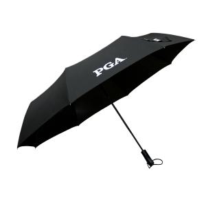 PGA 골프 무지 3단 자동우산, 블랙, 1개