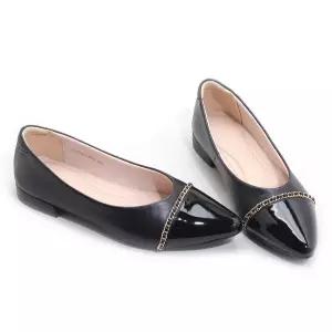 갤러리아 세라 여성 양가죽 컴포트 플랫 슈즈 구두 TCP22651 블랙 1CM