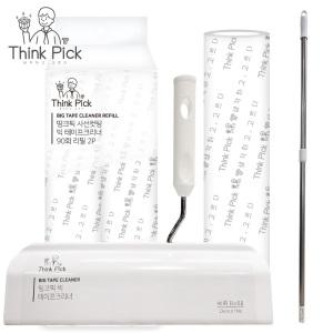 띵크픽 24cm 돌돌이 +롱핸들 +리필 3롤 테이프 롤러 청소 크리너 찍찍이 밀대 롱 청소기