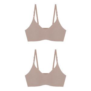 슬림9 노와이어 심리스 편해브라 컴팩트, 모카그레이, M, 2개