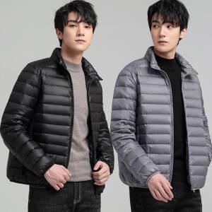 남자 경량 숏 패딩 점퍼 남성 웰론 패딩