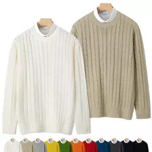 [엠엔씨][MNC] 남녀공용 베이직 꽈배기니트 (MDKN677YO)