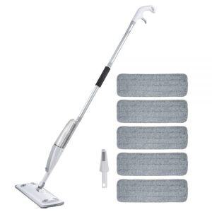 스프레이 밀대걸레 + 극세사 패드 5개 다용도 클리너 1개