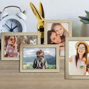 [센스프레임] 한나무 액자 2x3 (5x7.5cm) 우드 프레임 가족 웨딩 결혼 포토 테이블 미니 탁상용 사진 액자