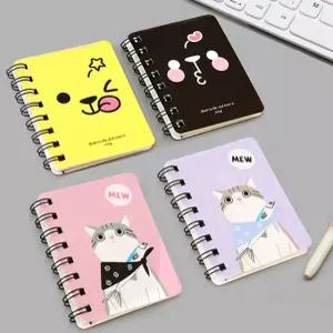 메모장 미니 수첩 기자 포켓 휴대용 작은 스프링 메모 핸디수첩 고양이 캐릭터