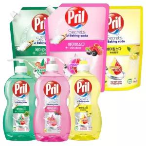 헨켈 프릴 베이킹소다 레몬향/허브향/베리향 750ml/리필 1L 친환경 주방세제