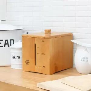 [보리보리/가쯔]내츄럴 원목 쌀통 보관함 5Kg