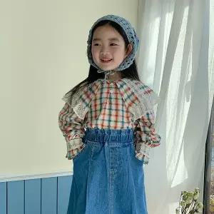 [베이비맥스] 체크 빅카라 블라우스 R8396 [P002630227]