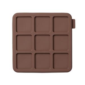 디아르 국내산 플래티넘 실리콘 얼음 트레이 다진마늘 큐브, 9구, 초코브라운, 1개