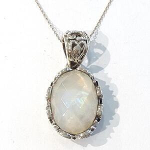 빈티지문스톤 원석 펜던트220203-08 6월탄생석