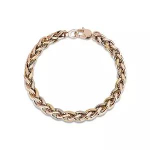 18k 트위스티 와이드 볼륨 체인 팔찌_소_17.5cm