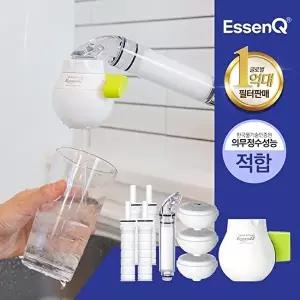 [에센큐][에센큐]싱크수전에 바로연결 정수기 올인원 핸디형 1년세트_본체1+필터3+커넥터1+세디필터5