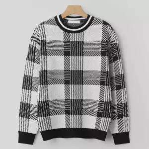 [엠엔씨][MNC] 빅사이즈 체크믹스 니트 (MDKN800JS)