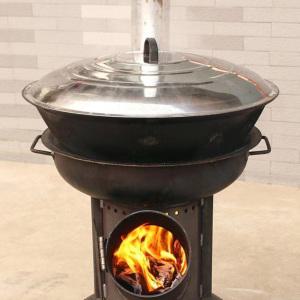 로켓화로 시골 장작 스토브 농막 화덕 무쇠 캠핑장