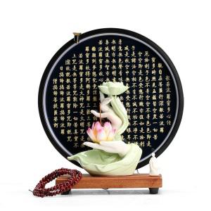 연꽃 인센스 홀더 조명 무드등 소원성취 세라믹 불교