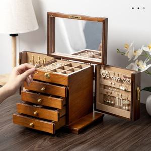 빈티지보석함 우드 복고풍 엔틱 주얼리 목걸이 보석함