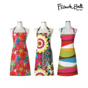 프렌치불 디자인 앞치마 1+1 카페 바리스타 다용도 면 앞치마