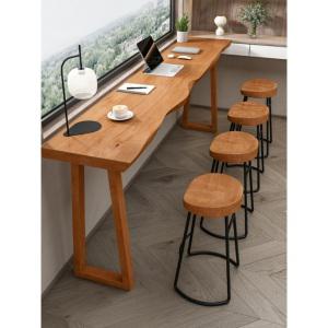 원목홈바테이블 통나무 발코니 높은 식탁 주방 와인바