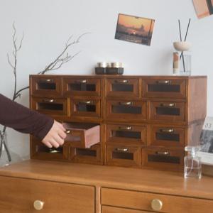 미니약장 원목 빈티지 소품 보관 서랍 영양제 캐비닛