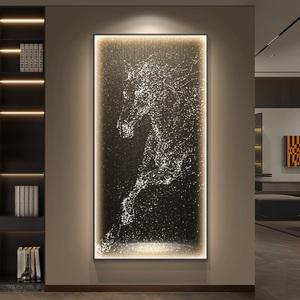 조명액자 말 동물 카페 북유럽 캔버스 그림 현관 풍수