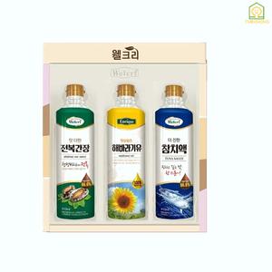 [정품] 명절선물 웰크리 요리 프리미엄 3종세트 해바라기유 혼합선물 세트