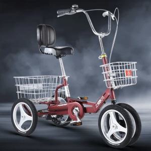 4발자전거 노인 14인치 바구니 인력거 스쿠터 경량