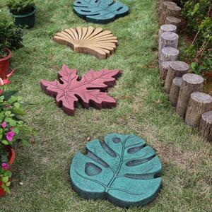 정원디딤돌 미끄럼 방지 돌다리 포장 안뜰 나뭇잎