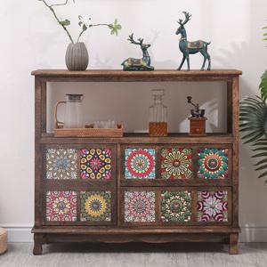 빈티지원목서랍장 레트로 옷수납장 복도 진열장 콘솔