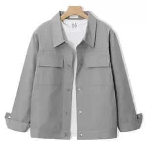 [엠엔씨][MNC] 스냅버튼 트러커 코튼자켓 (MDJK198KM)